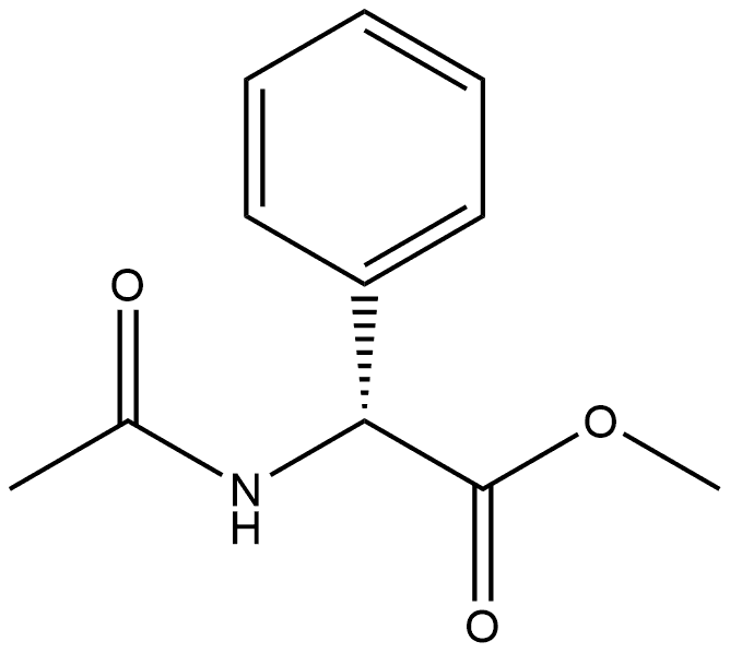 Benzeneacetic acid, α-(acetylamino)-, methyl ester, (αR)- 구조식 이미지