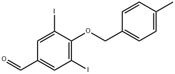 3,5-Diiodo-4-[(4-methylbenzyl)oxy]benzaldehyde Structure