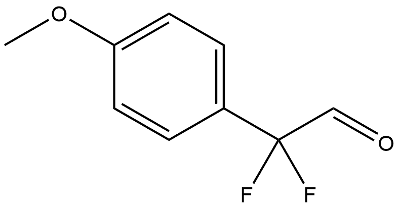 Benzeneacetaldehyde, α,α-difluoro-4-methoxy- Structure