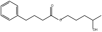 Benzenebutanoic acid, 4-hydroxypentyl ester 구조식 이미지