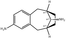 6,9-Methanobenzocyclooctene-2,11-diamine, 5,6,7,8,9,10-hexahydro-, (6R,9S,11S)-rel- Structure