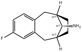 6,9-Methanobenzocycloocten-11-amine, 2-fluoro-5,6,7,8,9,10-hexahydro-, (6R,9S,11S)-rel- Structure