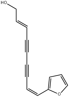 2,8-Nonadiene-4,6-diyn-1-ol, 9-(2-furanyl)-, (2E,8Z)- Structure