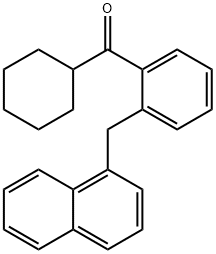 Cyclohexyl(2-(naphthalen-1-ylmethyl)phenyl)methanone 구조식 이미지