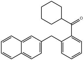 Cyclohexyl(2-(naphthalen-2-ylmethyl)phenyl)methanone 구조식 이미지