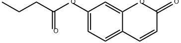 Butanoic acid, 2-oxo-2H-1-benzopyran-7-yl ester Structure