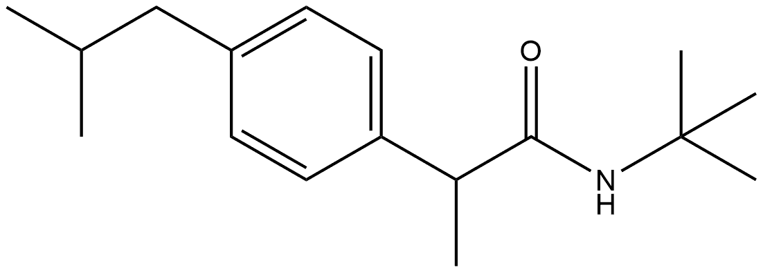 N-(1,1-Dimethylethyl)-α-methyl-4-(2-methylpropyl)benzeneacetamide Structure