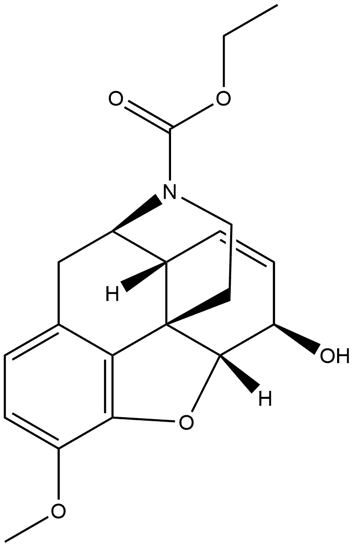 Morphinan-17-carboxylic acid, 7,8-didehydro-4,5-epoxy-6-hydroxy-3-methoxy-, ethyl ester, (5α,6α)- Structure