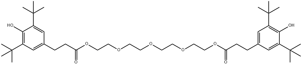 Benzenepropanoic acid, 3,5-bis(1,1-dimethylethyl)-4-hydroxy-, oxybis(2,1-ethanediyloxy-2,1-ethanediyl) ester (9CI) Structure