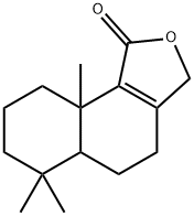 (5aalpha,9aalpha)-4,5,5a,6,7,8,9,9a-octahydro-6,6,9a-trimethylnaphtho[ 1,2-c]furan-1(3H)-one (isodrimenin) 구조식 이미지