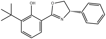 Phenol, 2-[(4S)-4,5-dihydro-4-phenyl-2-oxazolyl]-6-(1,1-dimethylethyl)- Structure