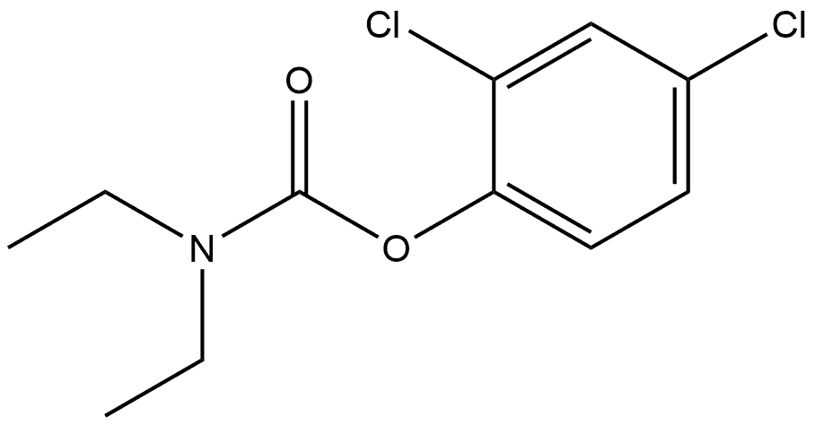 Carbamic acid, diethyl-, 2,4-dichlorophenyl ester Structure