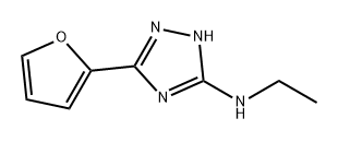 1H-1,2,4-Triazol-5-amine, N-ethyl-3-(2-furanyl)- 구조식 이미지