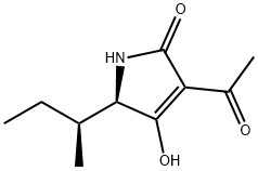 2H-Pyrrol-2-one, 3-acetyl-1,5-dihydro-4-hydroxy-5-(1-methylpropyl)-, [R-(R*,S*)]- (9CI) 구조식 이미지