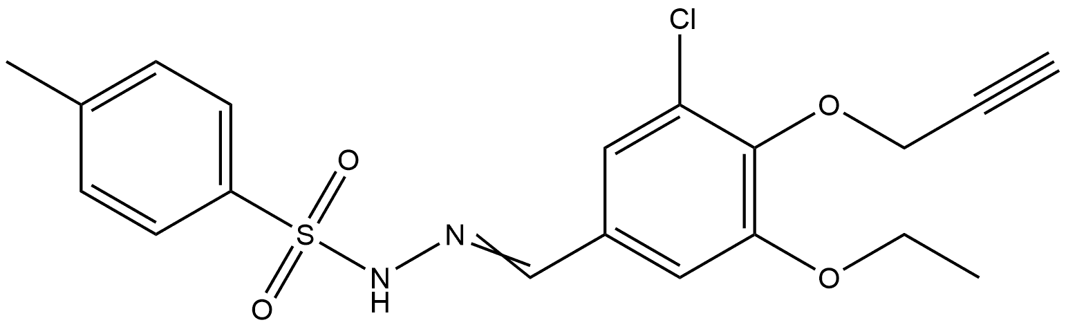 4-Methylbenzenesulfonic acid 2-[[3-chloro-5-ethoxy-4-(2-propyn-1-yloxy)phenyl... Structure