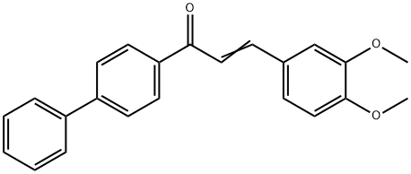 2-Propen-1-one, 1-[1,1'-biphenyl]-4-yl-3-(3,4-dimethoxyphenyl)- Structure
