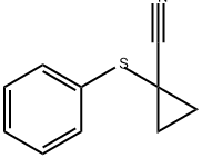 Cyclopropanecarbonitrile, 1-(phenylthio)- 구조식 이미지