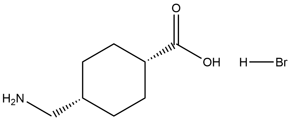 cis-4-(aminomethyl)-Cyclohexanecarboxylic acid hydrobromide Structure