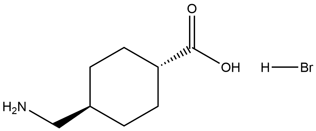 trans-4-(aminomethyl)-Cyclohexanecarboxylic acid hydrobromide Structure