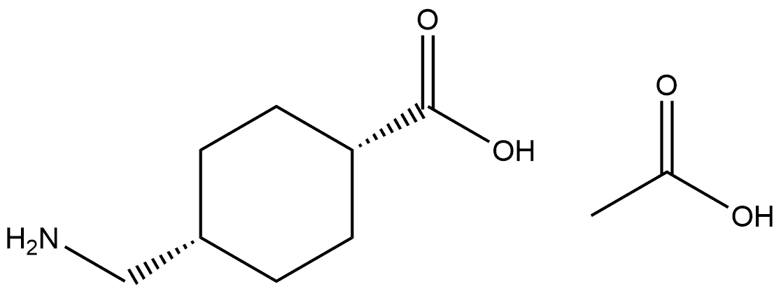 cis-4-(aminomethyl)-Cyclohexanecarboxylic acid acetate Structure