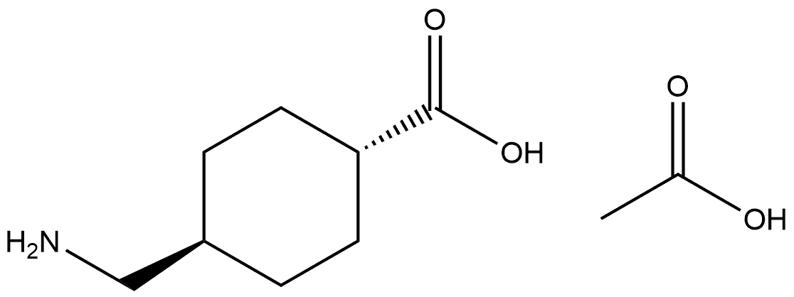 trans-4-(aminomethyl)-Cyclohexanecarboxylic acid acetate Structure