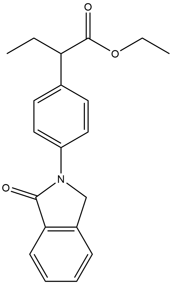 Benzeneacetic acid, 4-(1,3-dihydro-1-oxo-2H-isoindol-2-yl)-α-ethyl-, ethyl ester Structure