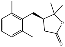 2(3H)-Furanone, 4-[(2,6-dimethylphenyl)methyl]dihydro-5,5-dimethyl-, (4R)- 구조식 이미지