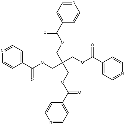 4-Pyridinecarboxylic acid, 2,2-bis[[(4-pyridinylcarbonyl)oxy]methyl]-1,3-propanediyl ester (9CI) Structure
