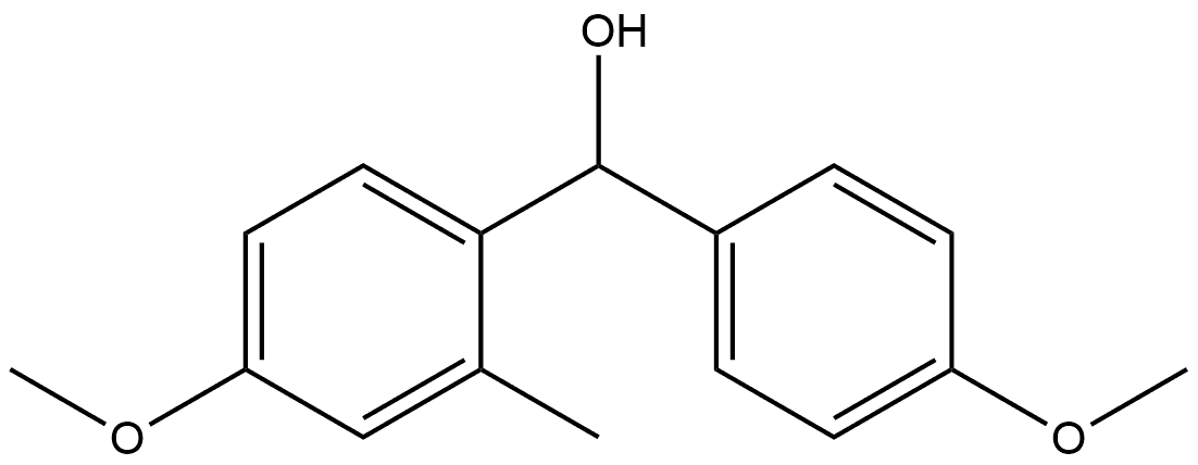 (4-methoxy-2-methylphenyl)(4-methoxyphenyl)methanol 구조식 이미지