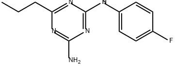 1,3,5-Triazine-2,4-diamine, N2-(4-fluorophenyl)-6-propyl- 구조식 이미지