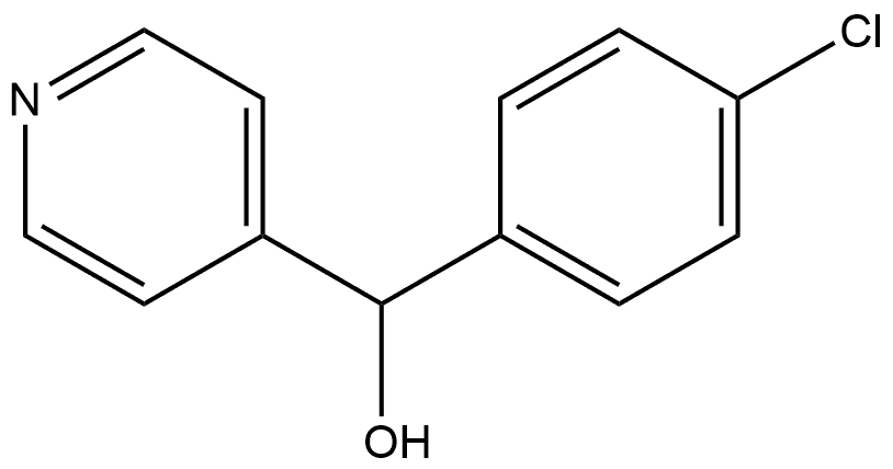 4-Pyridinemethanol, α-(4-chlorophenyl)- 구조식 이미지