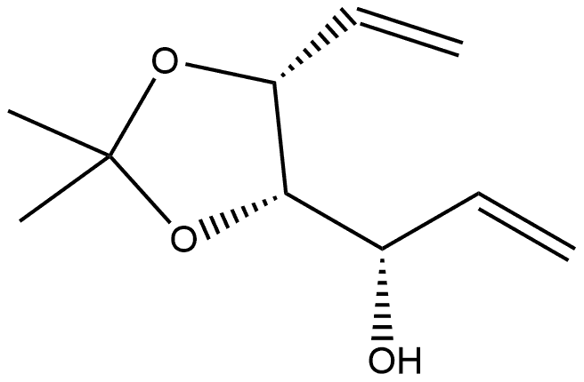 1,3-Dioxolane-4-methanol, α,5-diethenyl-2,2-dimethyl-, (αS,4S,5R)- 구조식 이미지