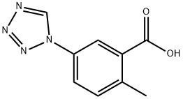 Benzoic acid, 2-methyl-5-(1H-tetrazol-1-yl)- Structure