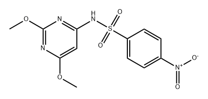 Benzenesulfonamide, N-(2,6-dimethoxy-4-pyrimidinyl)-4-nitro- 구조식 이미지