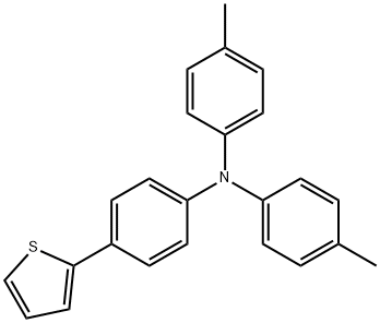 Benzenamine, 4-methyl-N-(4-methylphenyl)-N-[4-(2-thienyl)phenyl]- Structure