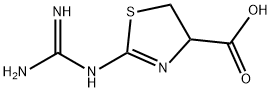 4-Thiazolecarboxylicacid,2-[(aminoiminomethyl)amino]-4,5-dihydro-(9CI) Structure