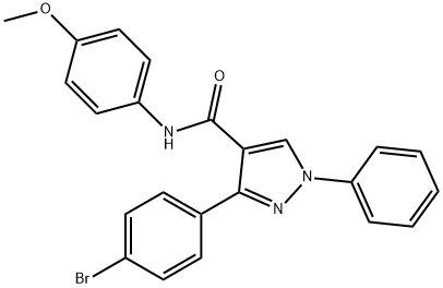 1H-Pyrazole-4-carboxamide, 3-(4-bromophenyl)-N-(4-methoxyphenyl)-1-phenyl- Structure