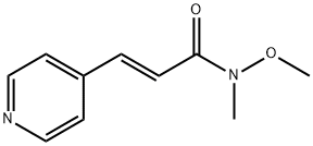 2-Propenamide, N-methoxy-N-methyl-3-(4-pyridinyl)-, (2E)- Structure