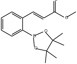 2-Propenoic acid, 3-[2-(4,4,5,5-tetramethyl-1,3,2-dioxaborolan-2-yl)phenyl]-, methyl ester, (2E)- Structure