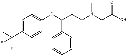 Glycine, N-methyl-N-[3-phenyl-3-[4-(trifluoromethyl)phenoxy]propyl]- Structure