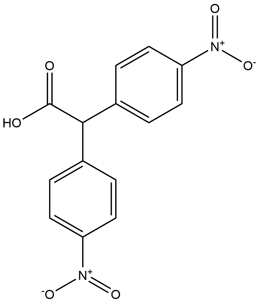 Benzeneacetic acid, 4-nitro-α-(4-nitrophenyl)- 구조식 이미지