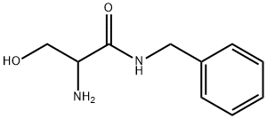 Propanamide, 2-amino-3-hydroxy-N-(phenylmethyl)- Structure