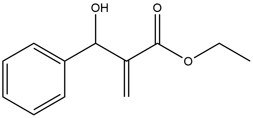 Benzenepropanoic acid, β-hydroxy-α-methylene-, ethyl ester 구조식 이미지
