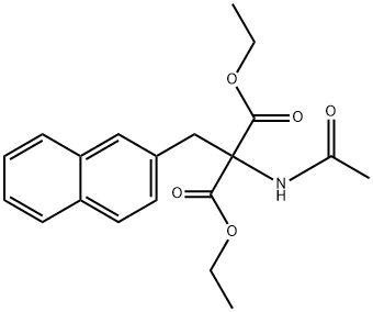 Propanedioic acid, 2-(acetylamino)-2-(2-naphthalenylmethyl)-, 1,3-diethyl ester Structure