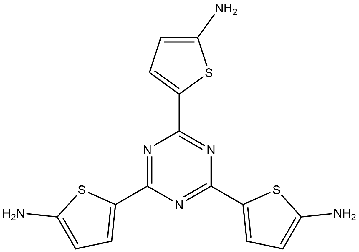 2-Thiophenamine, 5,5',5''-(1,3,5-triazine-2,4,6-triyl)tris- (9CI) Structure