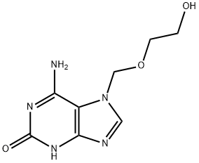 2H-Purin-2-one, 6-amino-3,7-dihydro-7-[(2-hydroxyethoxy)methyl]- Structure