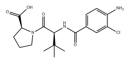 L-Proline, N-(4-amino-3-chlorobenzoyl)-3-methyl-L-valyl- Structure