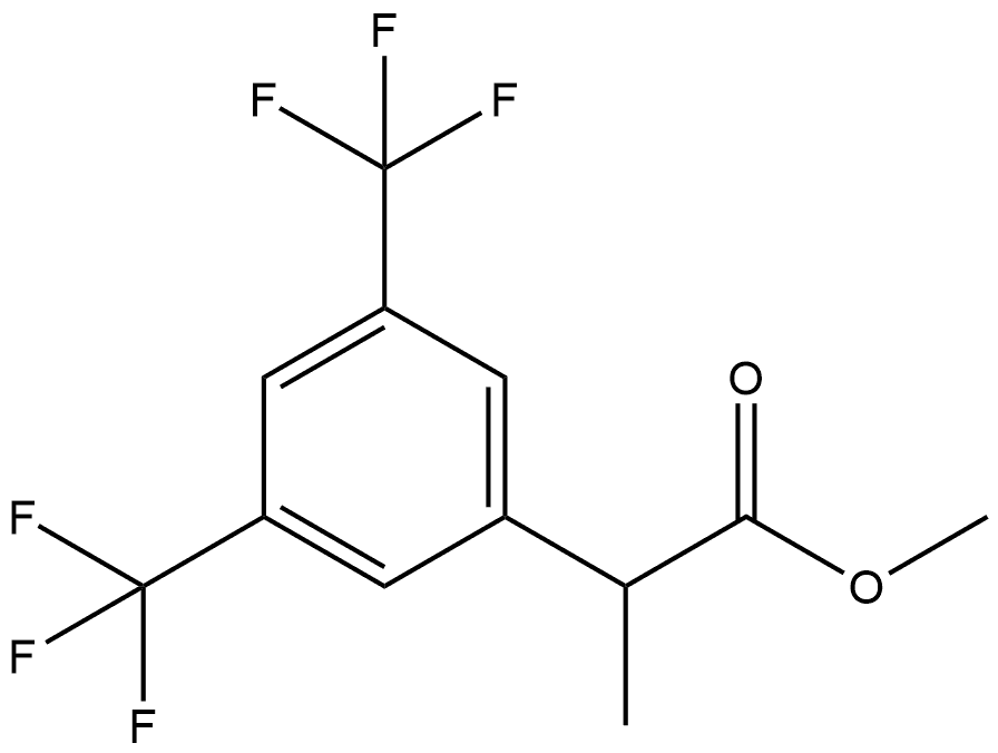 Benzeneacetic acid, α-methyl-3,5-bis(trifluoromethyl)-, methyl ester Structure