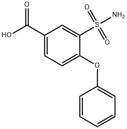 Benzoic acid, 3-(aminosulfonyl)-4-phenoxy- 구조식 이미지