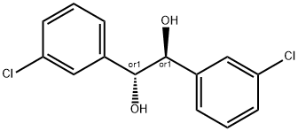 1,2-Ethanediol, 1,2-bis(3-chlorophenyl)-, (1R,2S)-rel- Structure